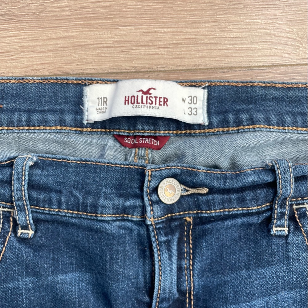 Hollister Dark Wash Denim Jeans 11R 30x33 - Picture 4 of 4